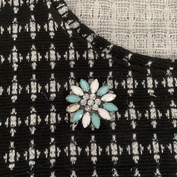 Zara W&B Embellished Dress Size S - Picture 6 of 6